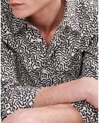 Chemise imprimée lait/noir