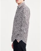 Chemise imprimée lait/noir