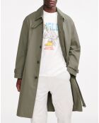 Manteau long ceinturé  taillis