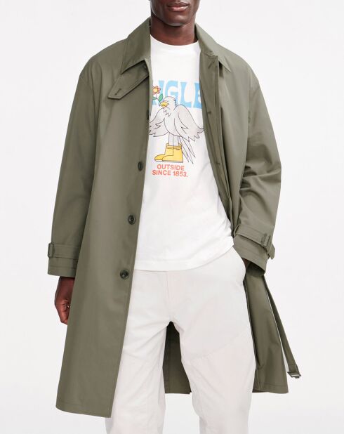 Manteau long ceinturé  taillis