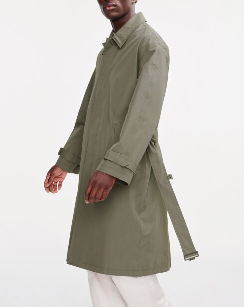 Manteau long ceinturé  taillis