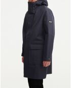 Parka longue à capuche empire