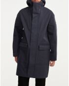 Parka longue à capuche empire