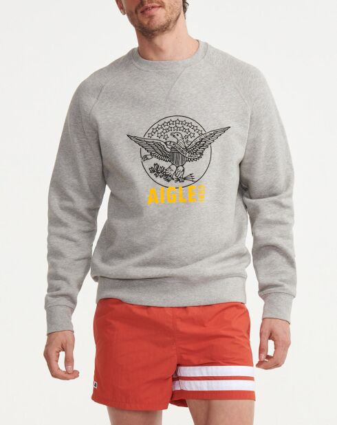 Sweat à motif light heather grey