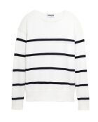 Pull rayé lait