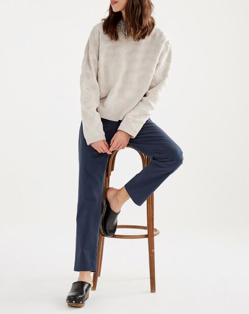 Pull à motifs bouclette sable