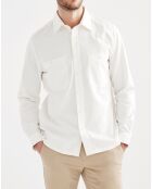 Chemise unie à poches lait