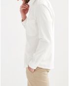 Chemise unie à poches lait