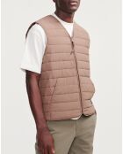 Veste sans manches matelassée cappuccino