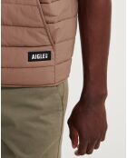 Veste sans manches matelassée cappuccino