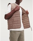 Veste sans manches matelassée cappuccino