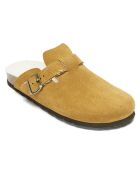 Sabots en Velours de cuir Noe  camel