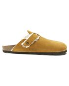 Sabots en Velours de cuir Noe  camel