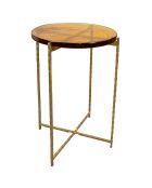 Meuble d'appoint Belli doré - 40.5xH.56 cm