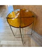 Meuble d'appoint Belli doré - 40.5xH.56 cm