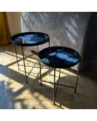 2 Tables Gela bleu/noir - H.35/40 cm