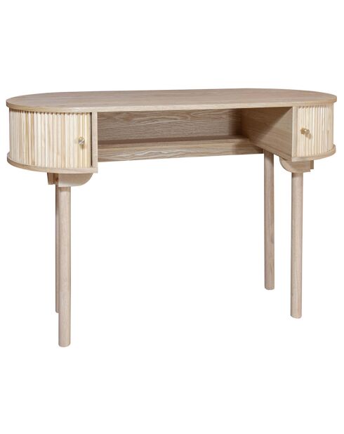 Schreibtisch Hector mit zwei Türen Natur - 120x50x80 cm