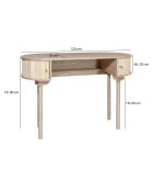 Bureau avec deux portes Hector naturel - 120x50x80 cm