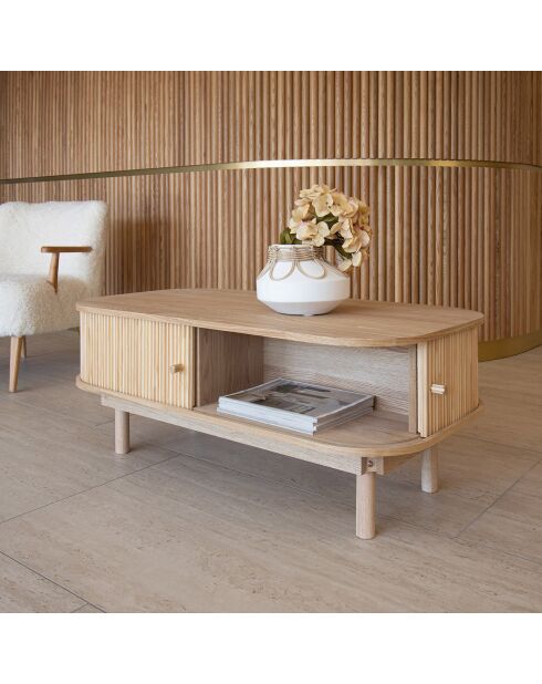 Tavolino da caffè naturale Hector - 105x55x40 cm