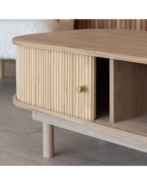 Tavolino da caffè naturale Hector - 105x55x40 cm