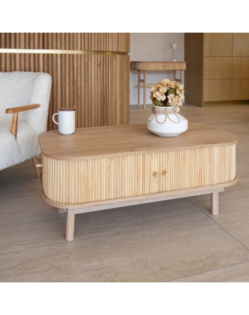 Tavolino da caffè naturale Hector - 105x55x40 cm