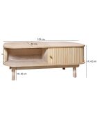 Table basse Hector naturelle - 105x55x40 cm