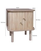 Meuble d'appoint Hector naturel - 50x39x55 cm