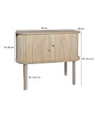 Bahut en bois de pin Hector naturel - 95x39x75 cm