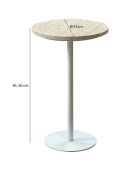 Meuble d'appoint Travi beige/blanc - 35x35x56 cm