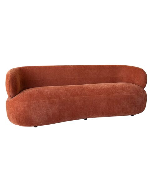 Canapé en Velours Glove terracotta - L.231xH.78xP.91 cm