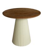 Meuble d'appoint Fjord blanc/naturel - 48x48x42 cm