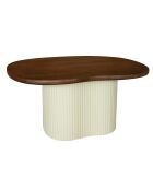 Table basse Bjorn blanc/naturel- 67x81x38 cm