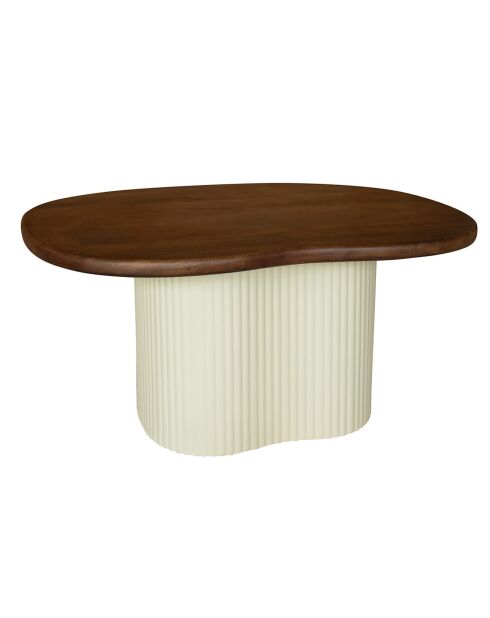 Table basse Bjorn blanc/naturel- 67x81x38 cm