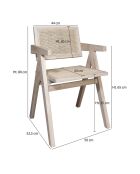 Chaise de bureau Hector naturelle - 50x52x80 cm