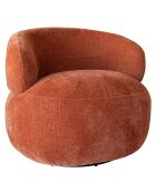 Fauteuil pivotant Glove terracotta - L.82xH.72xP.85 cm