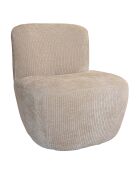 Fauteuil en Velours côtelé Côme beige - 65x71x68 cm