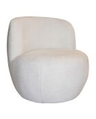 Fauteuil en tissu bouclette Malo écru - L.74xH.72xP.73 cm