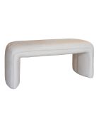 Banc en tissu bouclette Malo écru - 100x41x44 cm