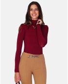 Top Luna bordeaux