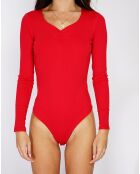 Body en Soie mélangée Madelaine rouge
