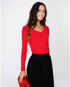 Body en Soie mélangée Madelaine rouge