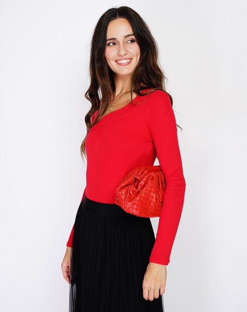 Body en Soie mélangée Madelaine rouge