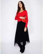 Body en Soie mélangée Madelaine rouge