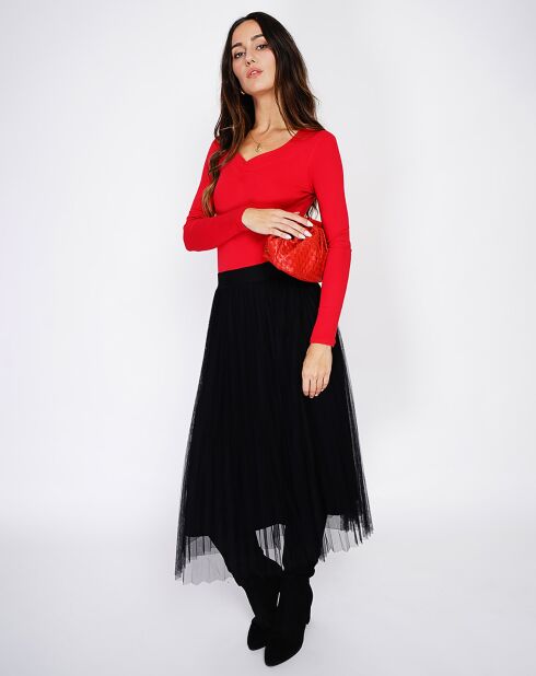 Body en Soie mélangée Madelaine rouge