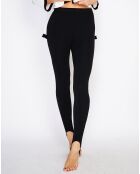 Leggings Philipa in misto seta neri