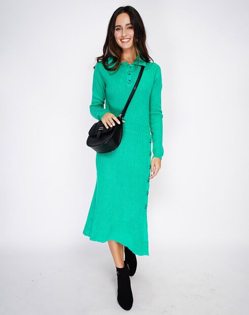 Robe en Cachemire mélangé Nina vert virid