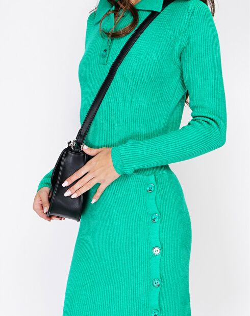 Robe en Cachemire mélangé Nina vert virid