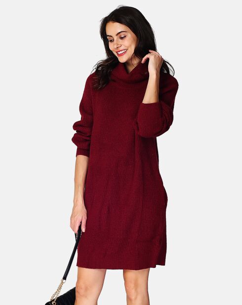 Robe en Cachemire mélangé Nina bordeaux