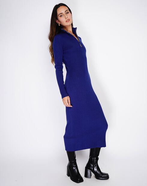 Robe en Cachemire mélangé Eliane bleu nuit