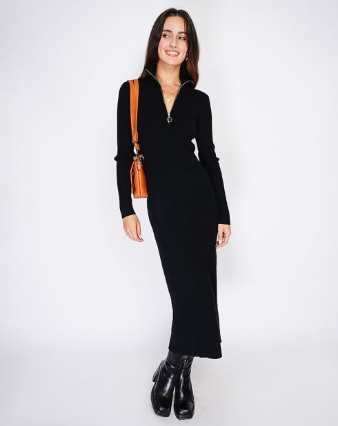 Robe en Cachemire mélangé Eliane noire